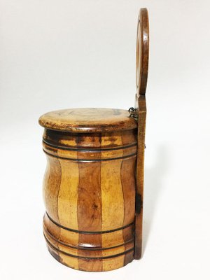 19th Century English Barrel Shaped Wall Mounted Salt Box-UCH-1224460