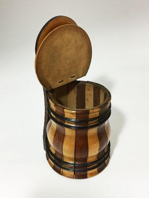 19th Century English Barrel Shaped Wall Mounted Salt Box-UCH-1224463