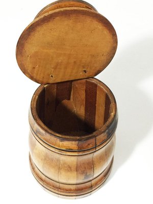 19th Century English Barrel Shaped Wall Mounted Salt Box-UCH-1224460