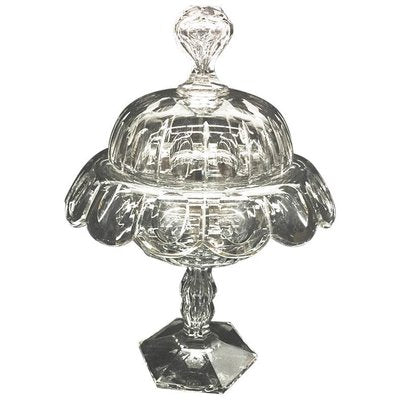 19th Century English Crystal Lidded Coupe-UCH-1224689