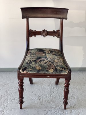 19th Century English Mahogany Dining Room Chairs and Table, 1850s, Set of 7-SSK-1788154