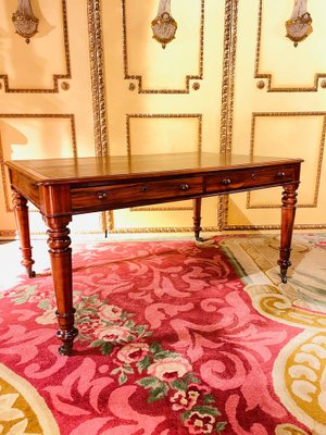 19th Century English Victorian Partner Desk, 1890s-FLW-1402051