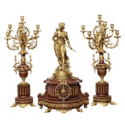 19th Century Fireplace Set, Set of 3-WMV-1129732