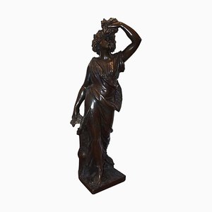 19th-Century Follower of Bacchus Bronze Sculpture-ZCI-752775