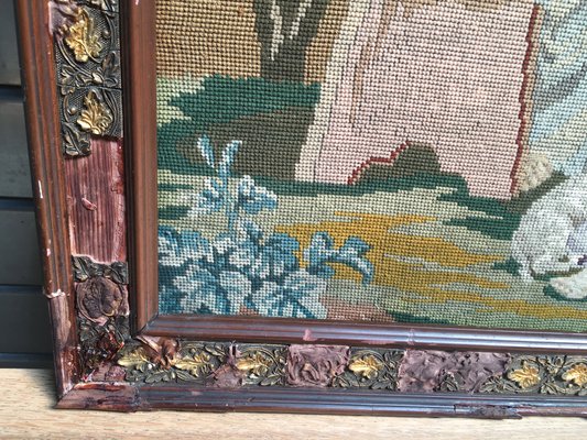 19th Century Framed Handwoven Tapestry-WQQ-963928