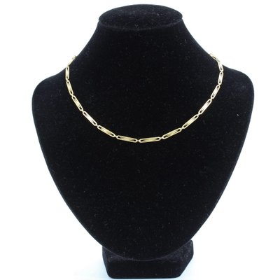 19th-Century French 18 Karat Yellow Gold Rice Grain Mesh Chain-OLU-981462