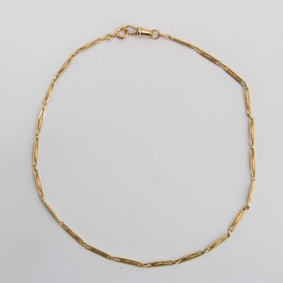 19th-Century French 18 Karat Yellow Gold Rice Grain Mesh Chain-OLU-981462