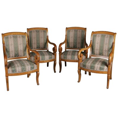 19th Century French Armchairs, 1820s, Set of 4-FLW-1401797