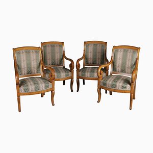 19th Century French Armchairs, 1820s, Set of 4-FLW-1401797