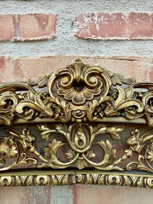 19th Century French Belle Époque Style Headboard in Bronze, Glass and Brass-NOU-1058072