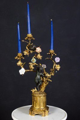 19th Century French Bronze and Gilt Candelabras, Set of 2-MBH-1032636