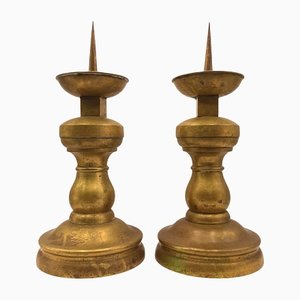 19th Century French Bronze Candle Holders, Set of 2-TCS-1143932