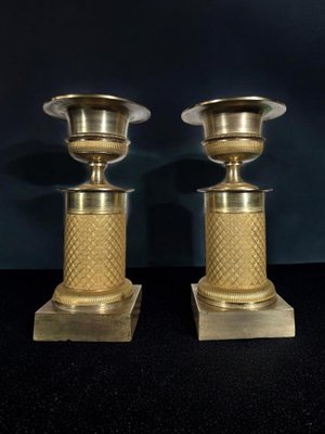 19th Century French Decorative Gilt Bronze Urns, 1800s, Set of 2-FDW-2039615