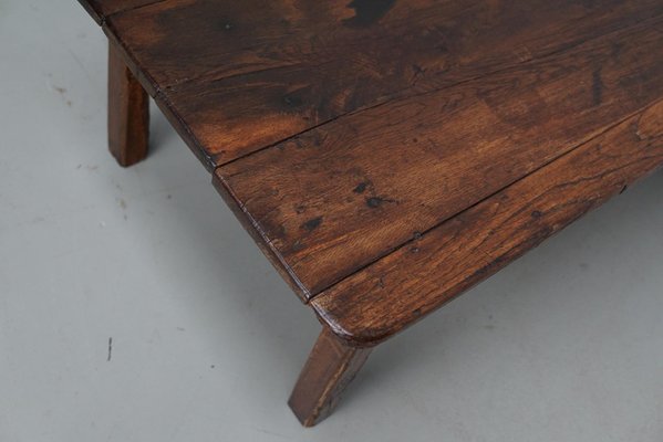 19th Century French Farmhouse Rustic Oak Coffee Table-XO-2035111