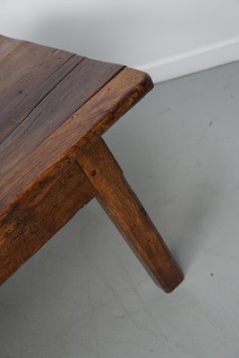 19th Century French Farmhouse Rustic Oak Coffee Table-XO-2035111