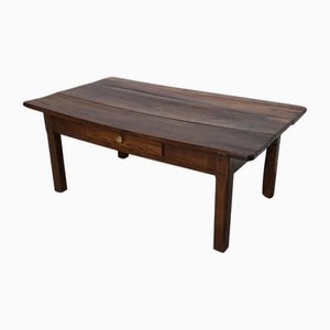 19th Century French Farmhouse Rustic Oak Coffee Table-XO-2035111