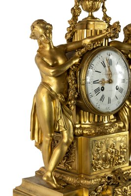 19th Century French Gilded Bronze & Marble Mantel Clock from Caron Le Fils a Paris-ZVH-1315328