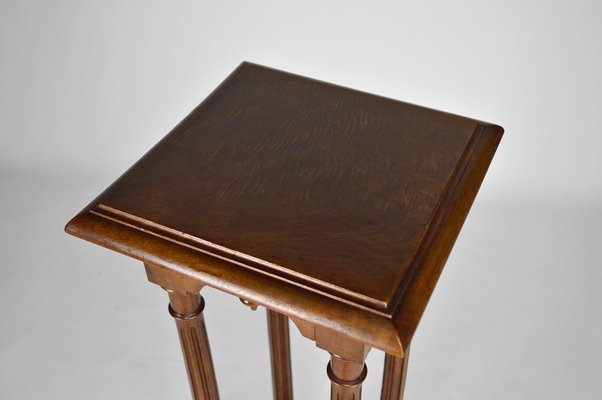 19th Century French Gothic Revival Walnut High Side Table-XNH-754044