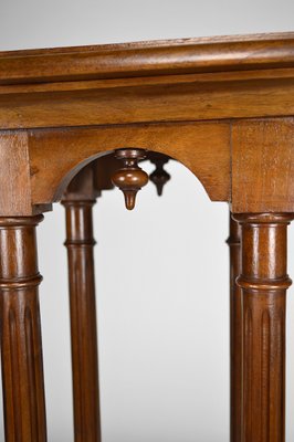 19th Century French Gothic Revival Walnut High Side Table-XNH-754044