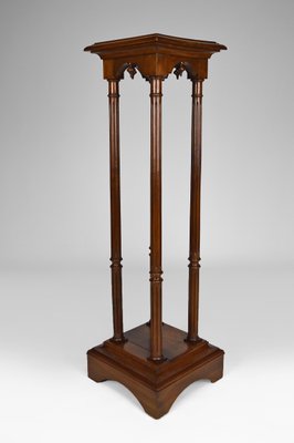 19th Century French Gothic Revival Walnut High Side Table-XNH-754044