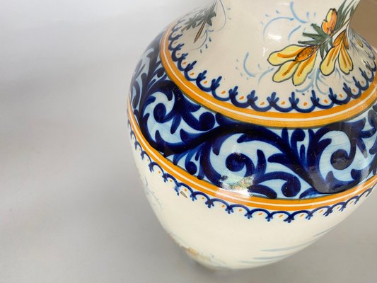 19th Century French Hand-Painted Faience Vase by Henriot Quimper-UR-1696494