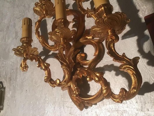 19th Century French Luigi Chandelier and Sconces Set, Set of 3-ERB-626953