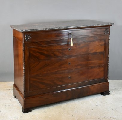 19th Century French Mahogany Chest of Drawers-CTD-646503