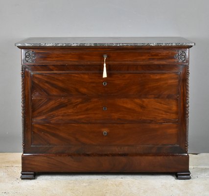 19th Century French Mahogany Chest of Drawers-CTD-646503