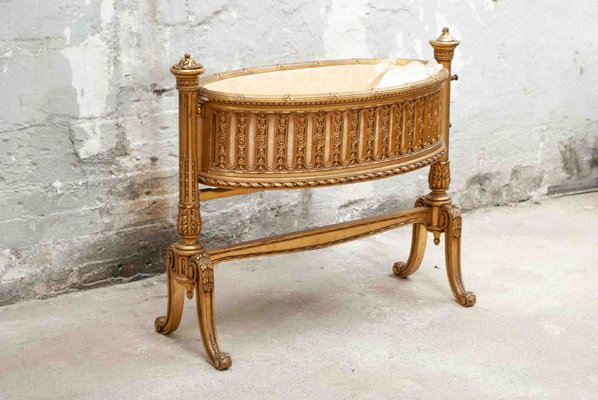 19th Century French Napoleon III Cradle in Carved & Gilt Wood-UJE-1384407