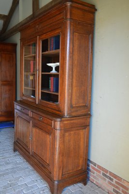 19th Century French Oak Bookcase-GTG-2020875