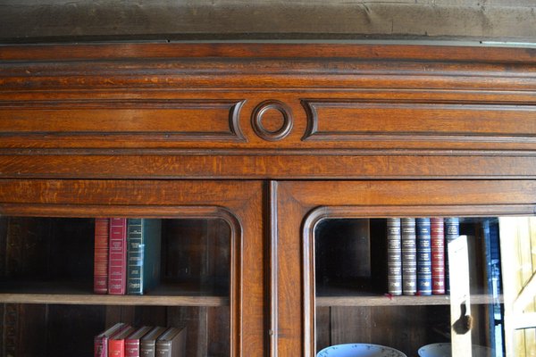 19th Century French Oak Bookcase-GTG-2020875