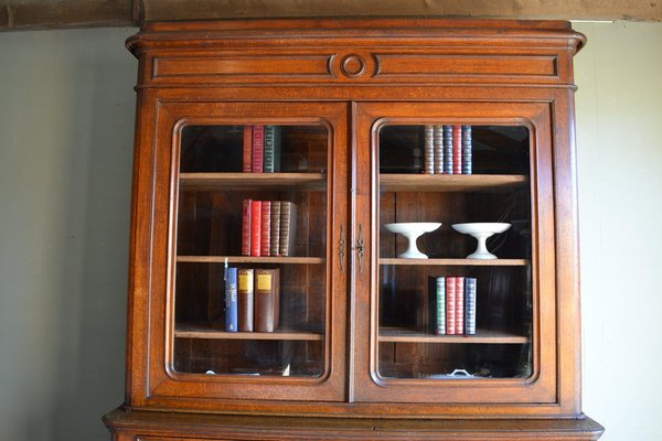 19th Century French Oak Bookcase-GTG-2020875