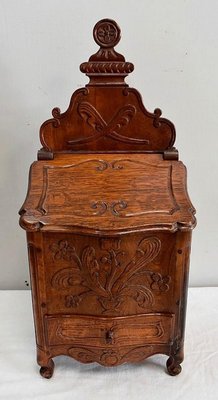 19th Century French Oak Salt Box-RVK-892543