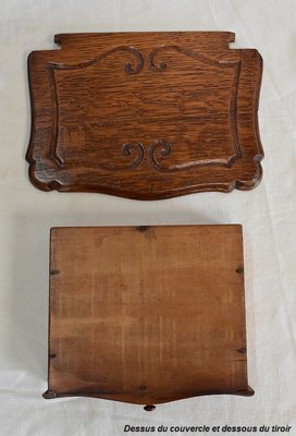 19th Century French Oak Salt Box-RVK-892543