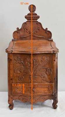 19th Century French Oak Salt Box-RVK-892543