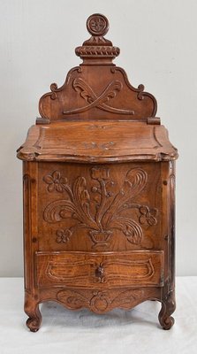 19th Century French Oak Salt Box-RVK-892543