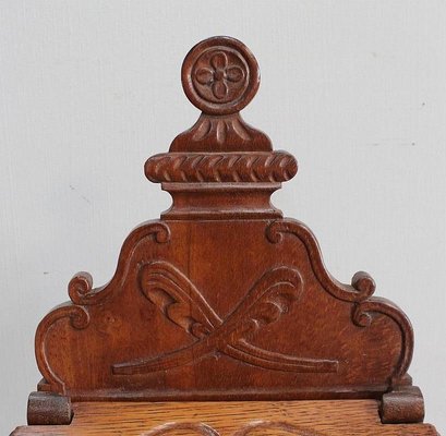 19th Century French Oak Salt Box-RVK-892543