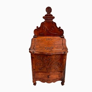 19th Century French Oak Salt Box-RVK-892543