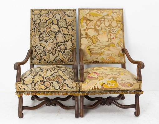 19th Century French Open Armchairs, Set of 2-RIU-1329280