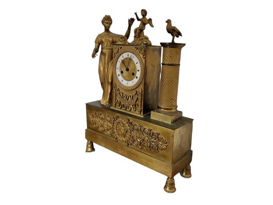 19th Century French Ormolu Gilt Bronze Mantel Clock-TCS-1358136