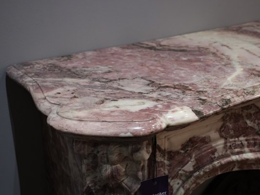 19th Century French Pink Marble Mantelpiece-TDA-1376432