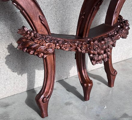 19th Century French Regency Wall Carved Walnut Console Table, 1900s-PSK-1432118