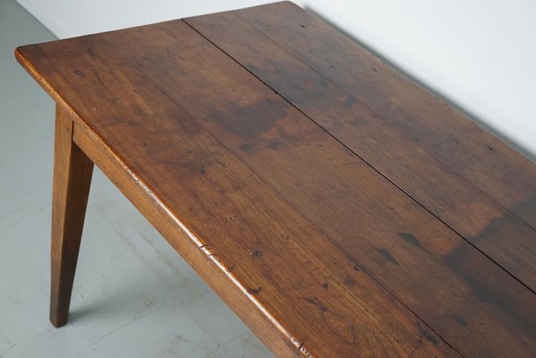 19th Century French Rustic Farmhouse Dining Table in Fruitwood-XO-1738100