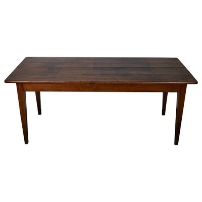 19th Century French Rustic Farmhouse Dining Table in Fruitwood-XO-1738100