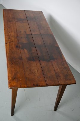 19th Century French Rustic Farmhouse Dining Table in Fruitwood-XO-1738100