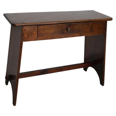 19th Century French Rustic Farmhouse Fruitwood Side Table-XO-1818834