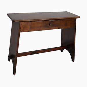 19th Century French Rustic Farmhouse Fruitwood Side Table-XO-1818834