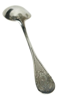 19th Century French Silver Boxed Egg Cup and Spoon by Pellerin & Lemoing, Set of 3-UCH-1224869