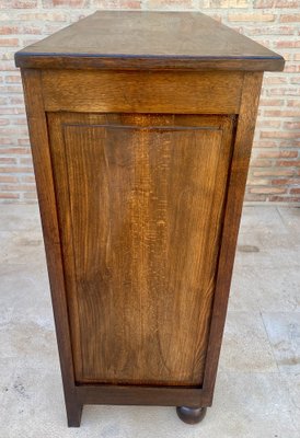 19th Century French Walnut 2-Door Buffet with Round Legs-NOU-1819555