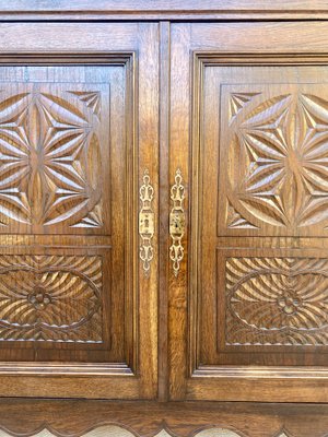 19th Century French Walnut 2-Door Buffet with Round Legs-NOU-1819555